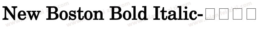 New Boston Bold Italic字体转换